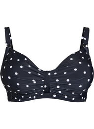 Bikinitopp med bygel och m&ouml;nster, Svart