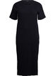 Maxiklänning i jersey med korta ärmar, Svart, Packshot image number 0