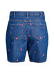 Jeansshorts med broderade jordgubbar, Bl&aring;, Packshot image number 1