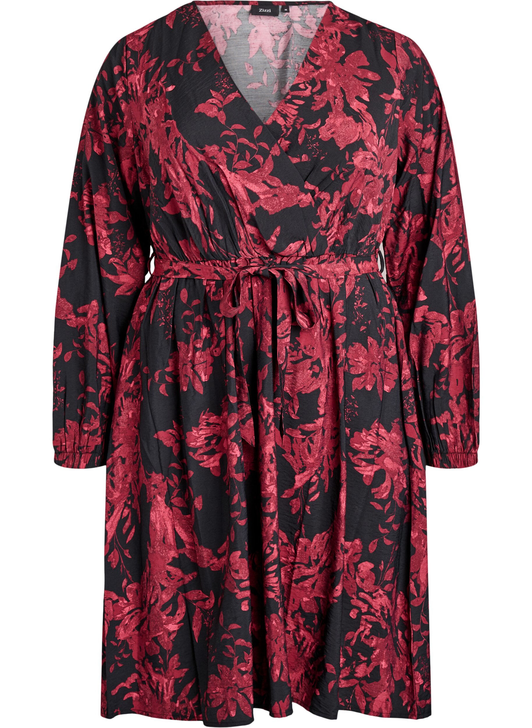 Kn&auml;l&aring;ng kl&auml;nning med knytsk&auml;rp och omlottlook