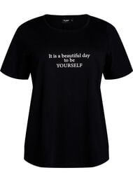 T-shirt med tryck, Svart