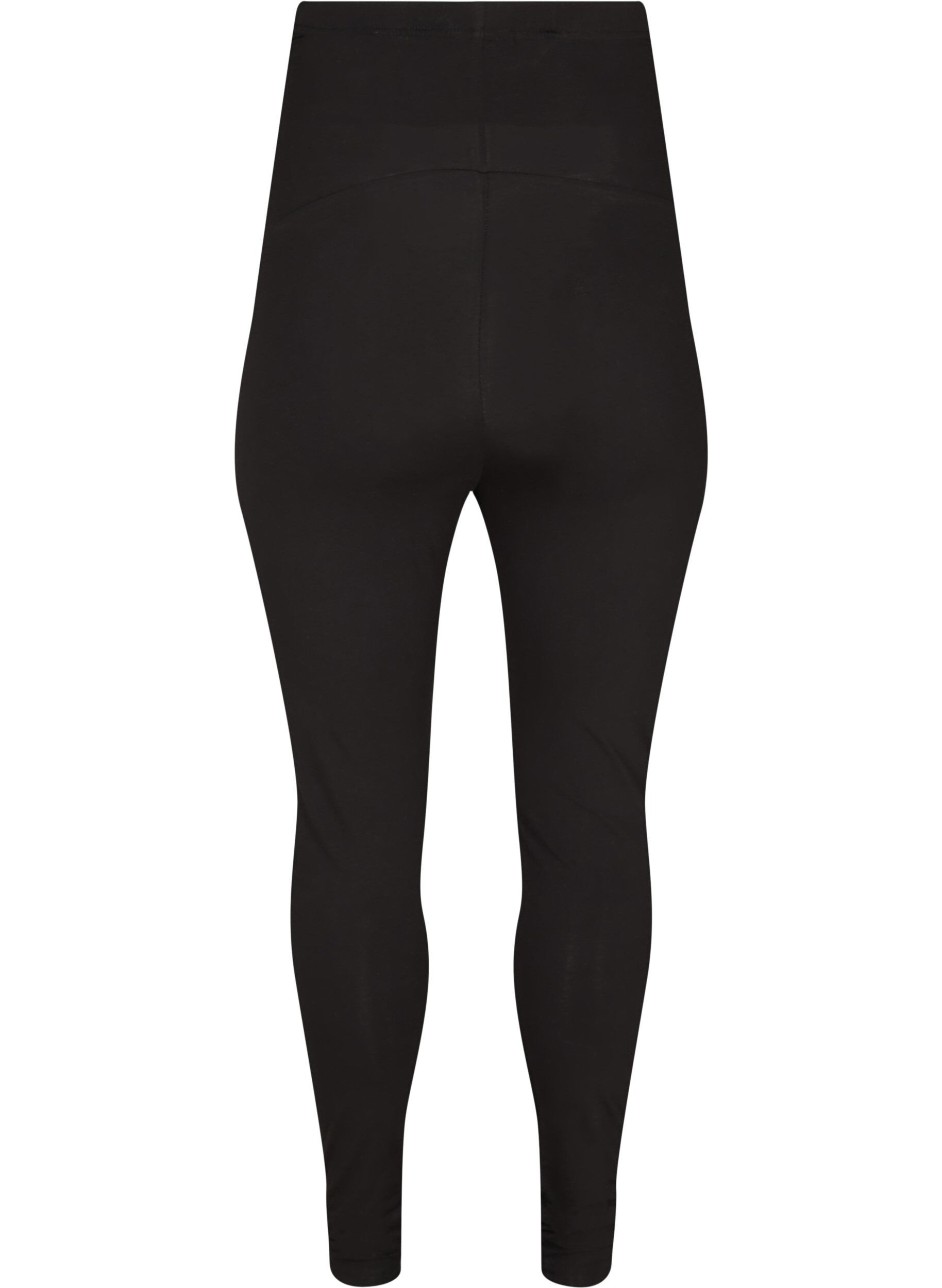Zizzi Gravidleggings i bomull, Black, Packshot image number 1