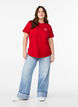 T-shirt i bomull med texttryck och rund halsringning, R&ouml;d, Model image number 1