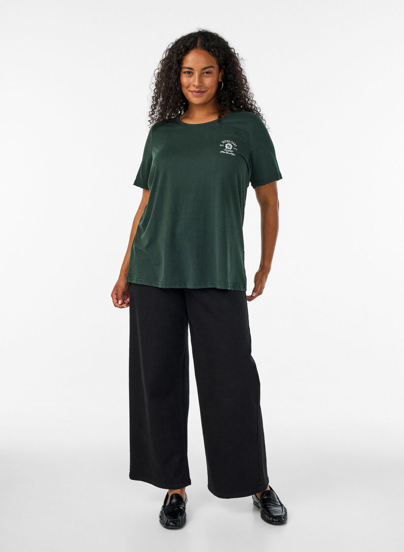 T-shirt med tryck, Gr&ouml;n, Model image number 1