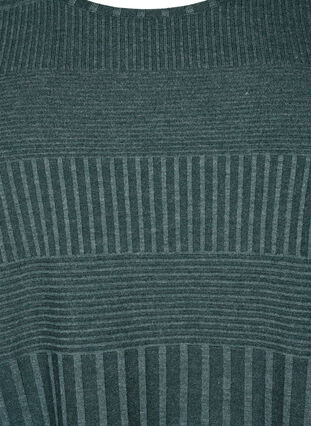 Blus med trekvartsärm och randigt mönster, Scarab Melange, Packshot image number 2