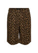 Leopardm&ouml;nstrade jeansshorts i bermuda-modell, Brun, Packshot image number 0