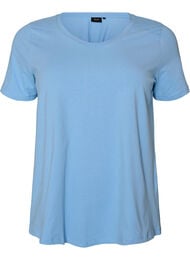 Enf&auml;rgad t-shirt i bomull, Bl&aring;