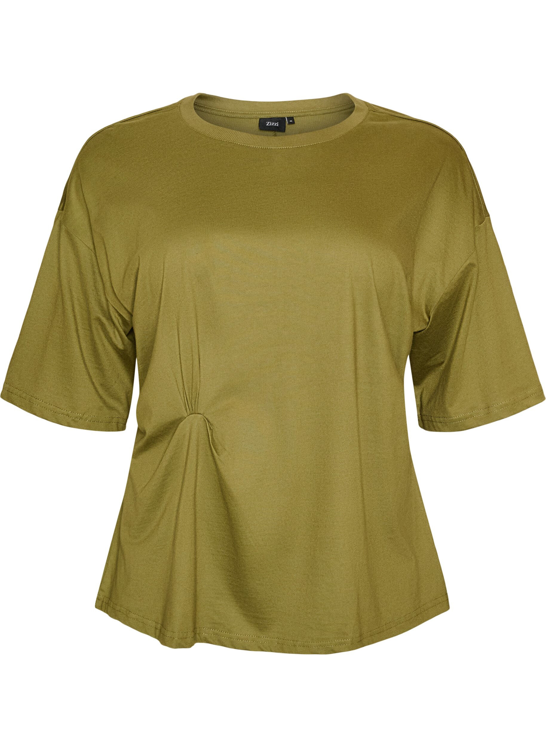 ZizziT-shirt med draperad detalj, Gr&ouml;n, Packshot image number 0