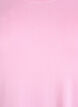 Kortärmad stickad blus i viskos, Rosa, Packshot image number 2
