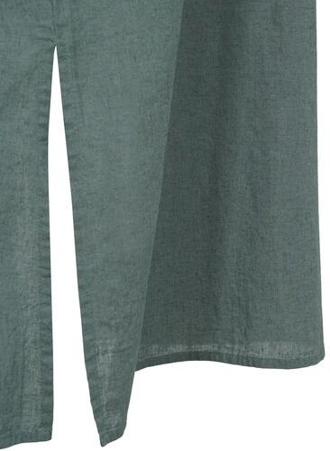 Lång skjortklänning med korta ärmar, Balsam Green, Packshot image number 3