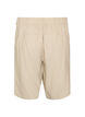 Bermudashorts med h&ouml;g midja i linne och viskos, Beige, Packshot image number 1