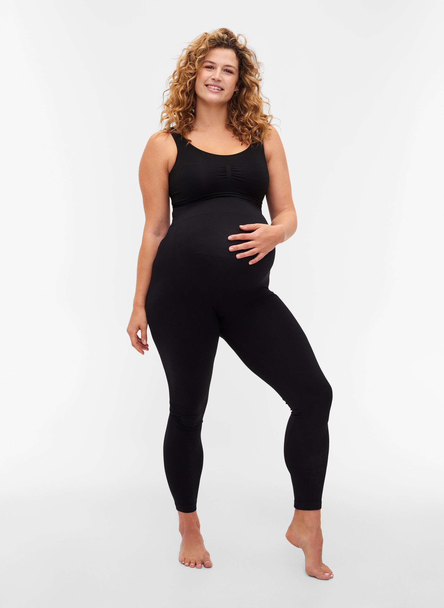 Zizzi Seamless gravidleggings, Black, Model image number 2