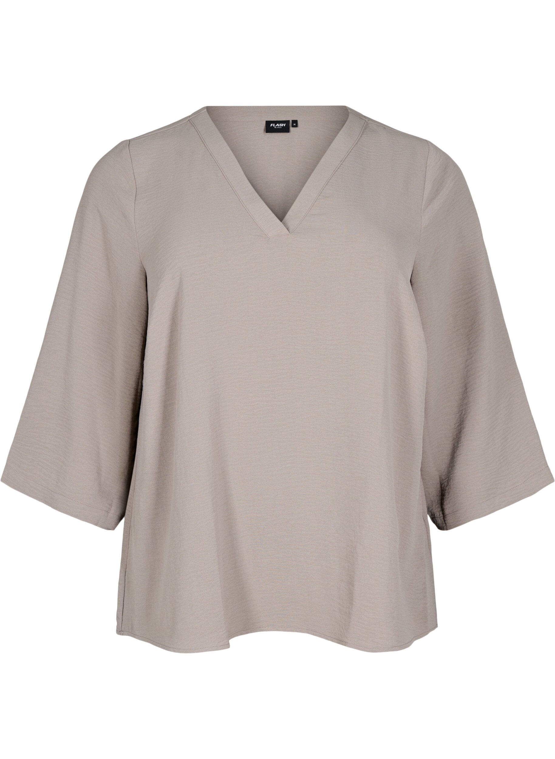 ZizziBlus med 3/4-&auml;rm, Beige, Packshot image number 0