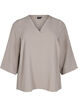 Blus med 3/4-&auml;rm, Beige, Packshot image number 0