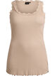 Topp med spetskant, Beige, Packshot image number 0