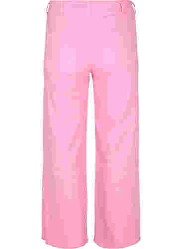 Utsvängda jeans med hög midja, Pink, Packshot image number 1