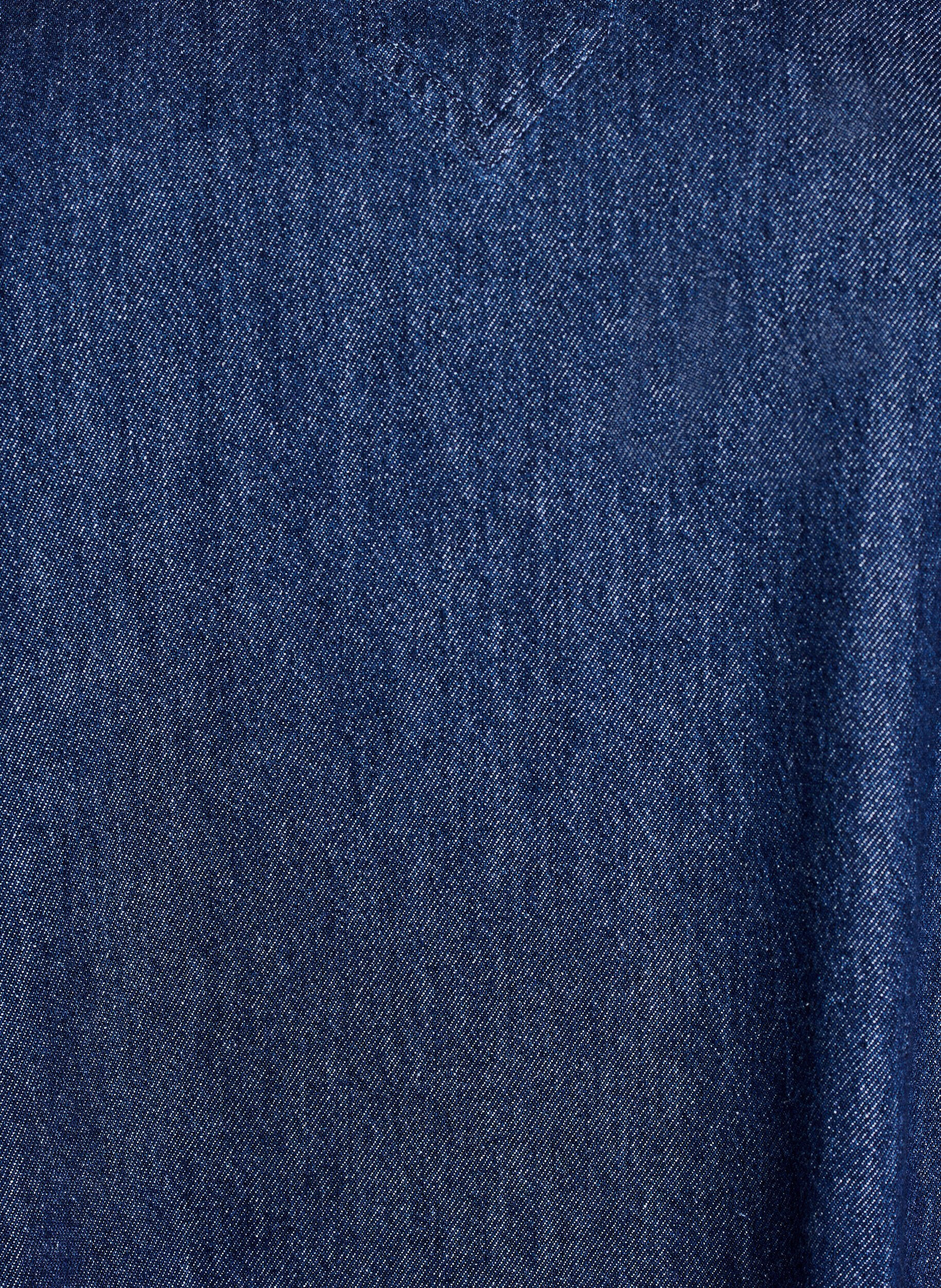 ZizziKort jeanskl&auml;nning med v-ringning och krage, Bl&aring;, Packshot image number 2