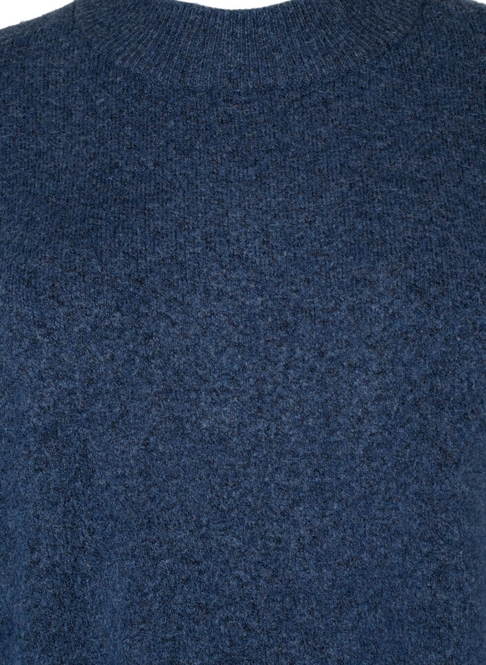 Lång stickad blus med långa ärmar, Bering Sea Mel., Packshot image number 2