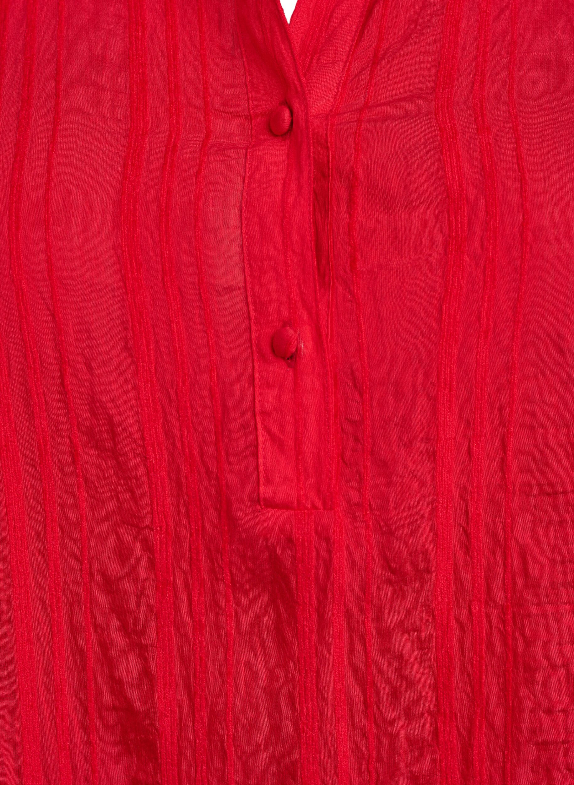 Zizzi Strandkaftan med krage och knappst&auml;ngning, R&ouml;d, Packshot image number 2