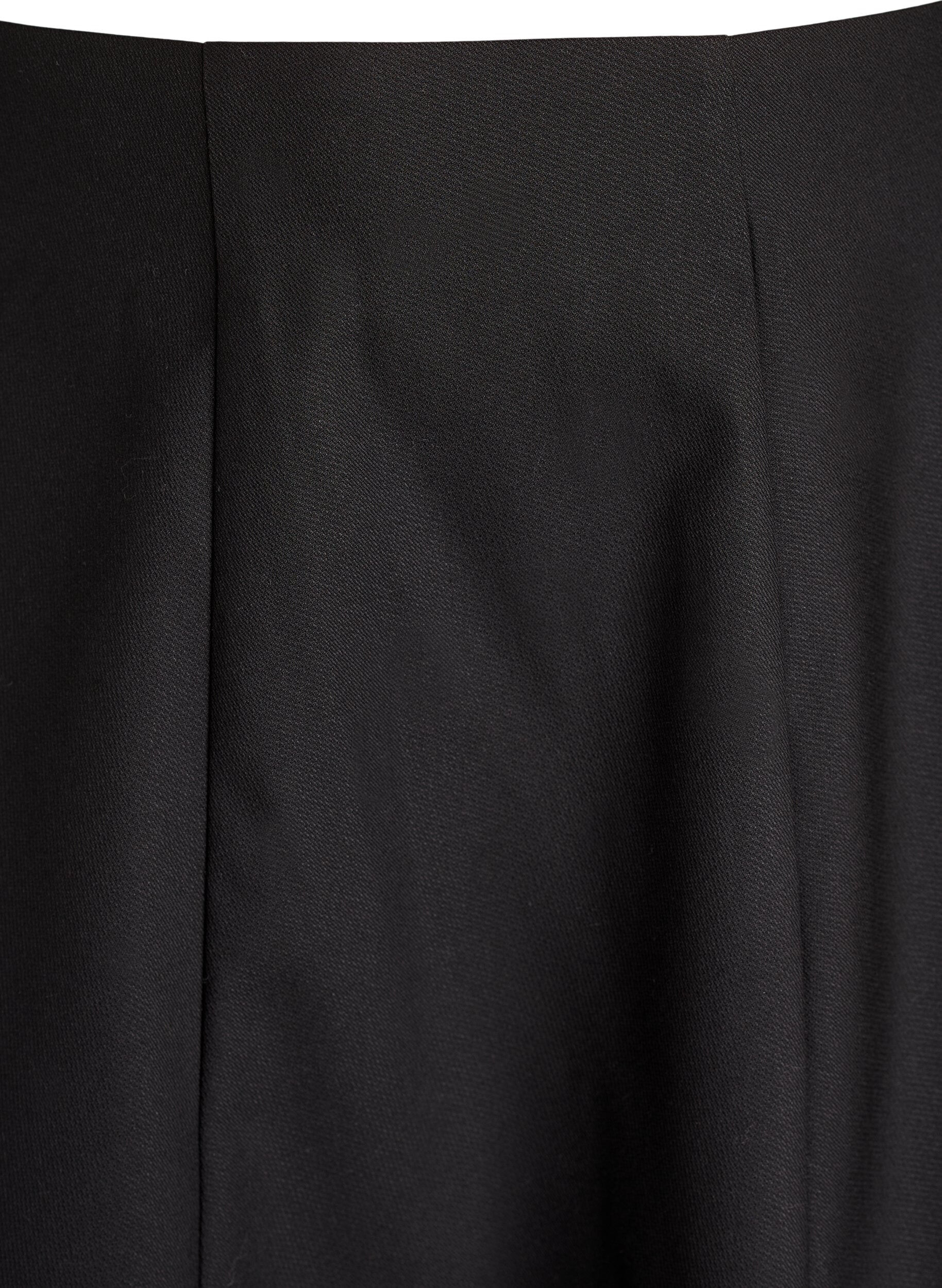 Zizzi Kort a-linjeformad kjol, Svart, Packshot image number 2