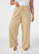 Randiga pyjamasbyxor med h&ouml;g midja och vida ben, Gul, Model image number 2