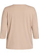 Jerseyblus med 3/4-&auml;rm, Beige, Packshot image number 1