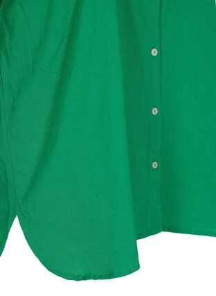 Blus med 3/4-ärmar och knappar, Jolly Green, Packshot image number 3