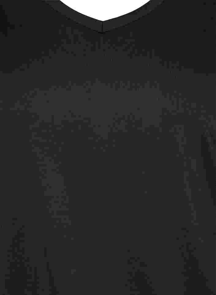 Kortärmad träningströja, Black, Packshot image number 2