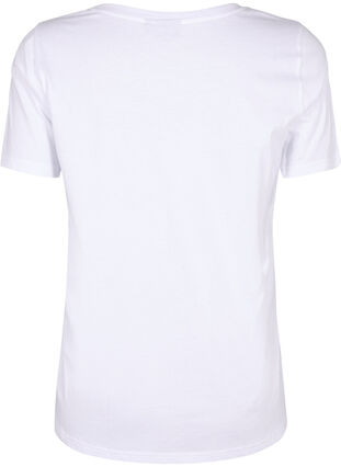 T-shirt i bomull med motiv, B. White w. Face, Packshot image number 1