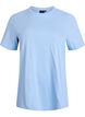 Enkel t-shirt i bomull med rund halsringning, Bl&aring;, Packshot image number 0