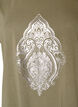 T-shirt med dekorativt tryck framtill, Gr&ouml;n, Packshot image number 2
