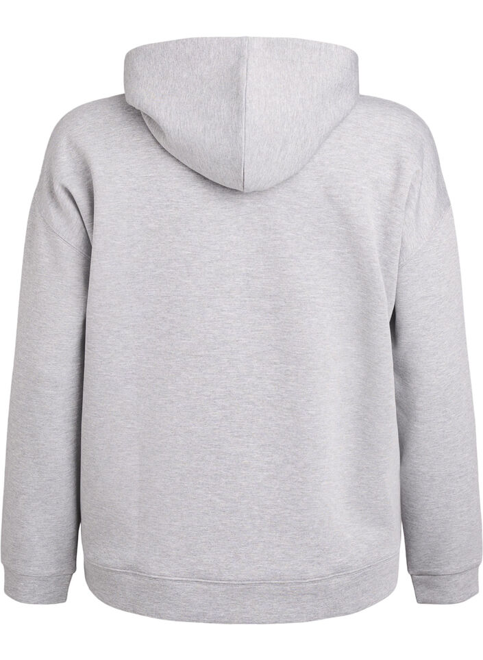 Huvtr&ouml;ja i scuba med dragkedja och fickor, Gr&aring;, Packshot image number 1