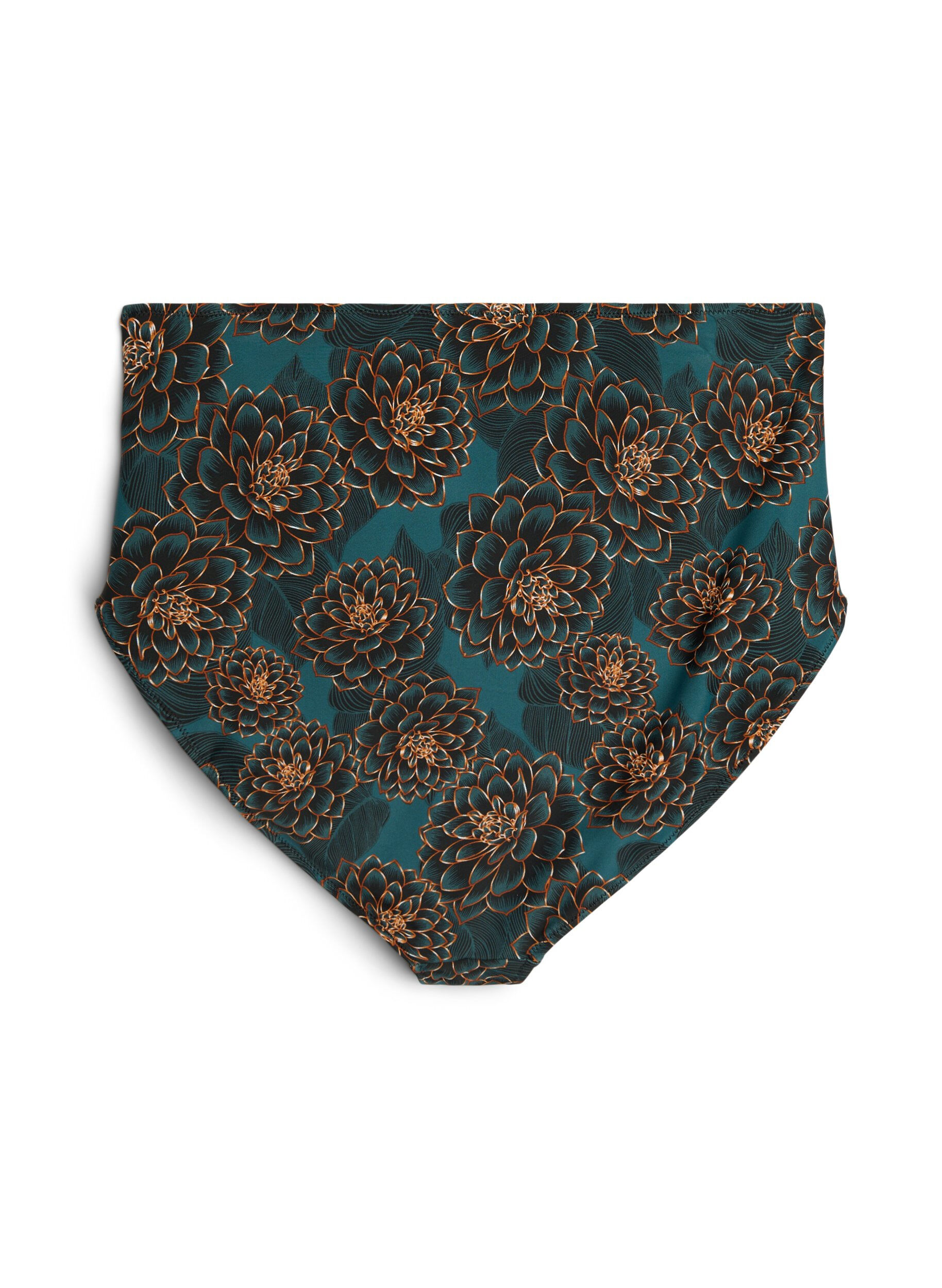 Zizzi Bikinitrosa med m&ouml;nster och h&ouml;g midja, Bl&aring;, Packshot image number 1