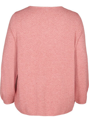 Lös stickad tröja med mönster, Faded Rose Mel., Packshot image number 1