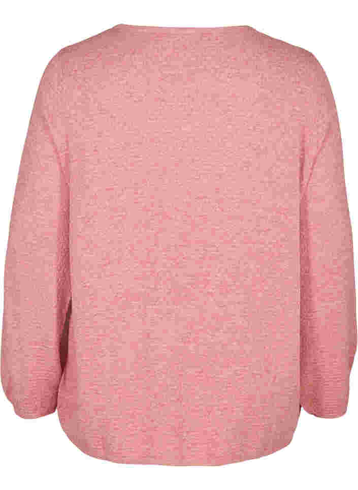 Lös stickad tröja med mönster, Faded Rose Mel., Packshot image number 1