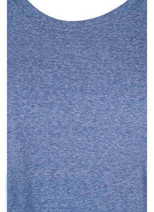 Melerad tröja med korta ärmar, Twilight Blue Mel., Packshot image number 2