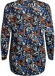 M&ouml;nstrad blus med l&aring;nga &auml;rmar, Bl&aring;, Packshot image number 1