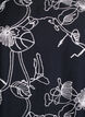 Kort A-linjeformad kl&auml;nning med broderat m&ouml;nster, Svart, Packshot image number 2