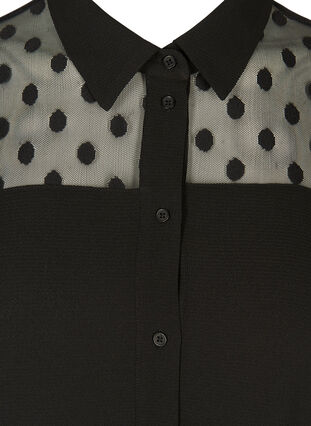 Skjorta med mesh, Black, Packshot image number 2