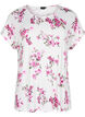 T-shirt med blommigt tryck, Rosa, Packshot image number 0