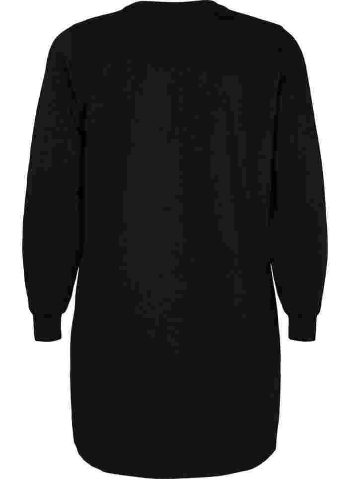 Sweatshirtklänning med julmotiv, Black Reindeer, Packshot image number 1