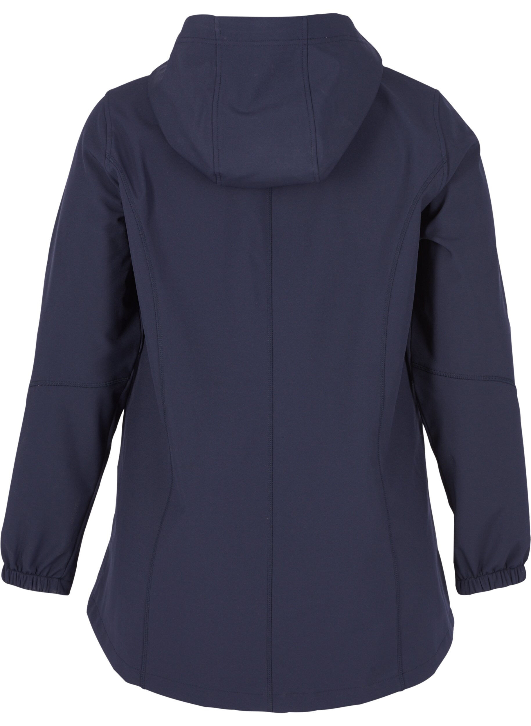 Zizzi Kort softshell jacka med luva, Night Sky, Packshot image number 1