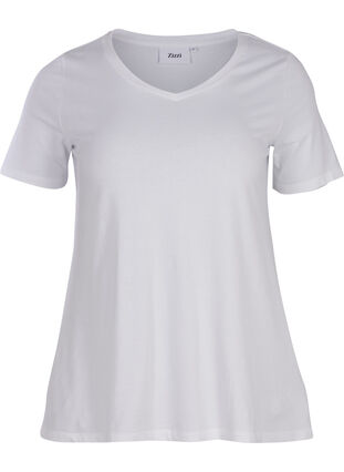 Basics T-shirt , Bright White, Packshot image number 0