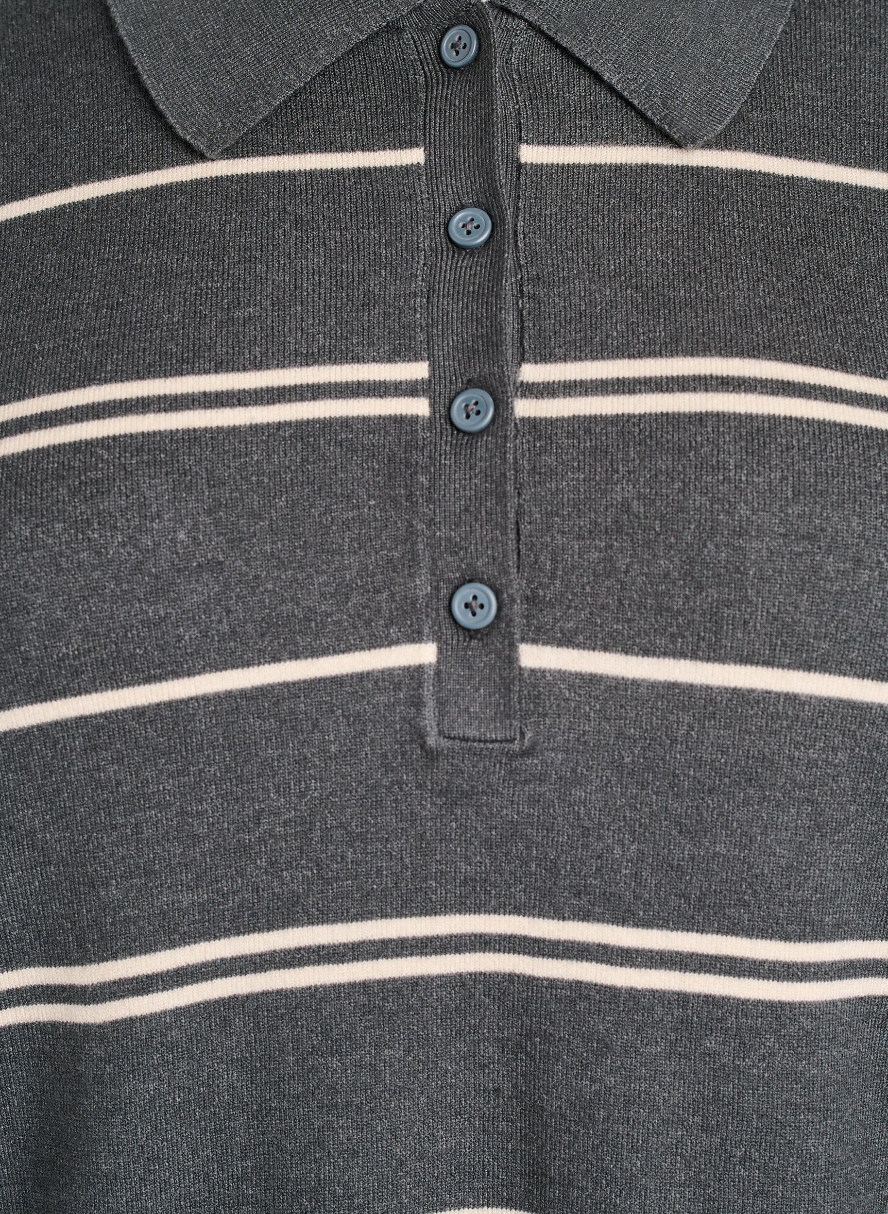 Zizzi Stickad blus med krage, Gr&ouml;n, Packshot image number 2