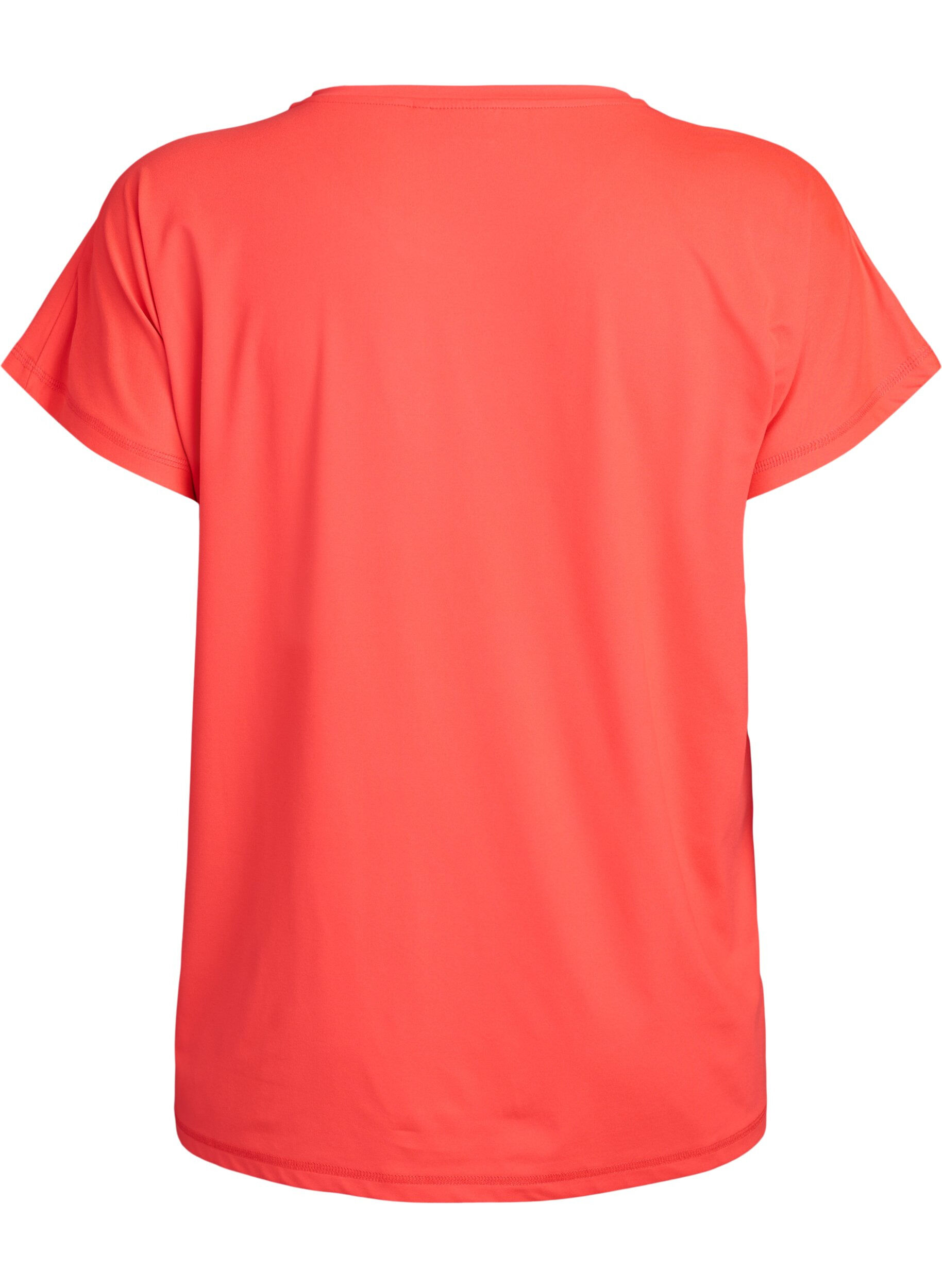 Zizzi Enf&auml;rgad tr&auml;nings-T-shirt, Orange, Packshot image number 1