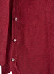 Lång stickad blus med kulknappar, Mörk Bordeaux, Packshot image number 3