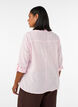 Bomullsblus med v-ringning, Rosa, Model image number 2
