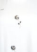 T-shirt med paljettblommor, Vit, Packshot image number 2