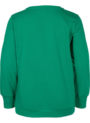 Sweatshirt i bomull med texttryck, Jolly Green, Packshot image number 1