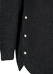 Stickad blus med pärldetaljer, Dark Grey Melange, Packshot image number 3